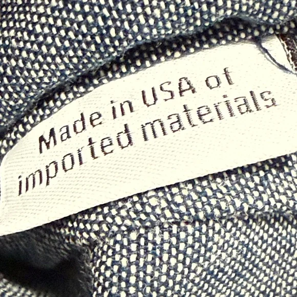 Clare V Cream Leather Tag on Blue Fabric worn once - Picture 9 of 11